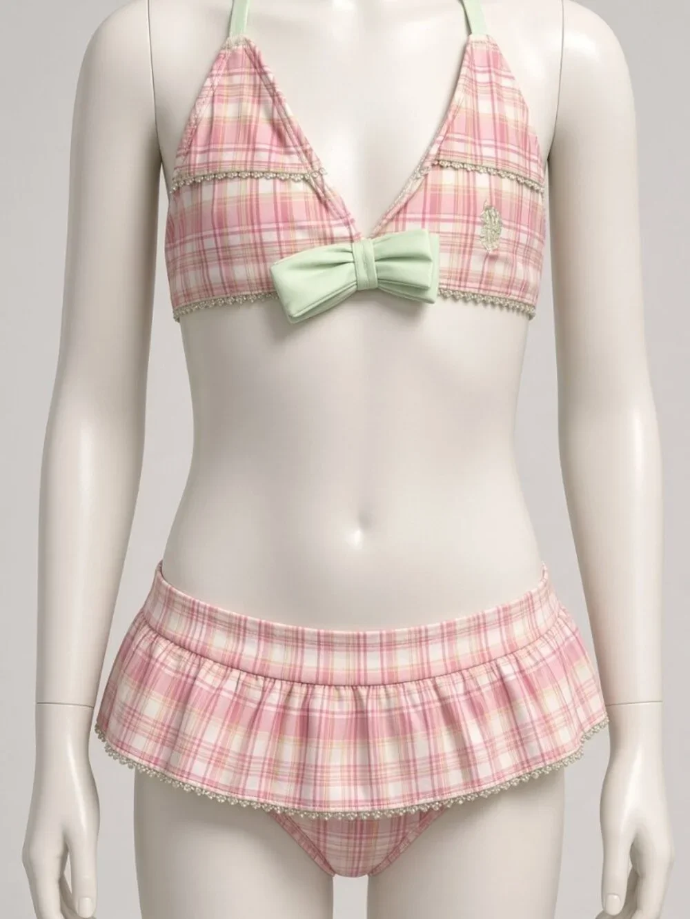 U.S. Polo 3pc GREEN Bikini swimsuit & coverup girl 2pc swimsuit + Cover up Pink